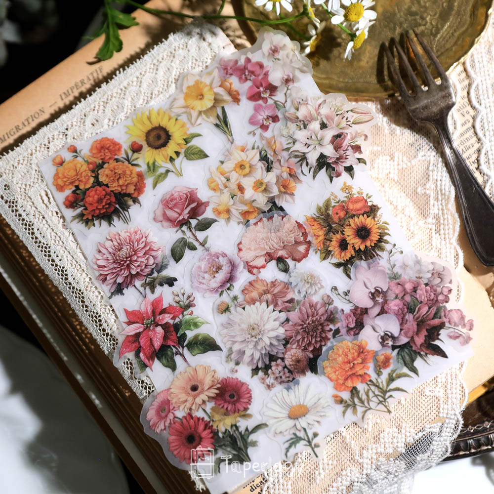 Fawa Floral Bouquet Vellum Stickers