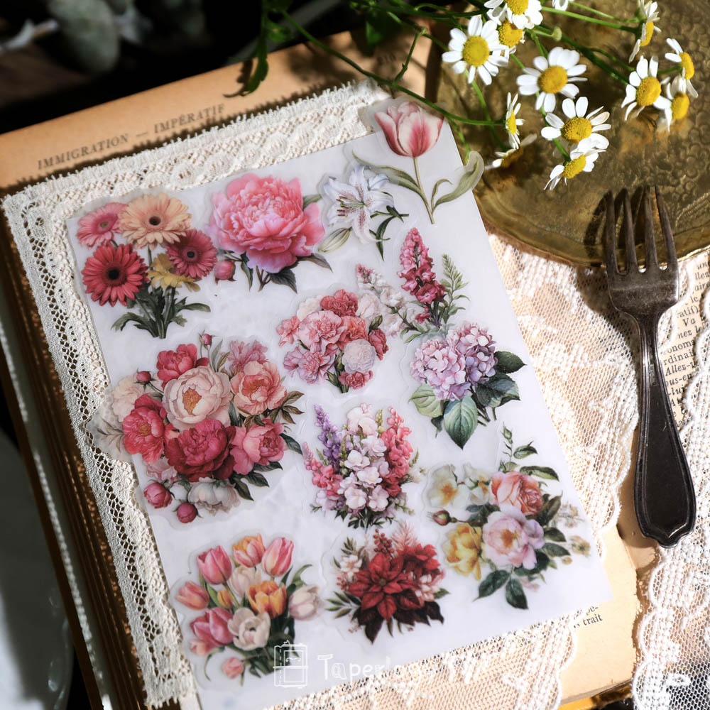 Fawa Floral Bouquet Vellum Stickers