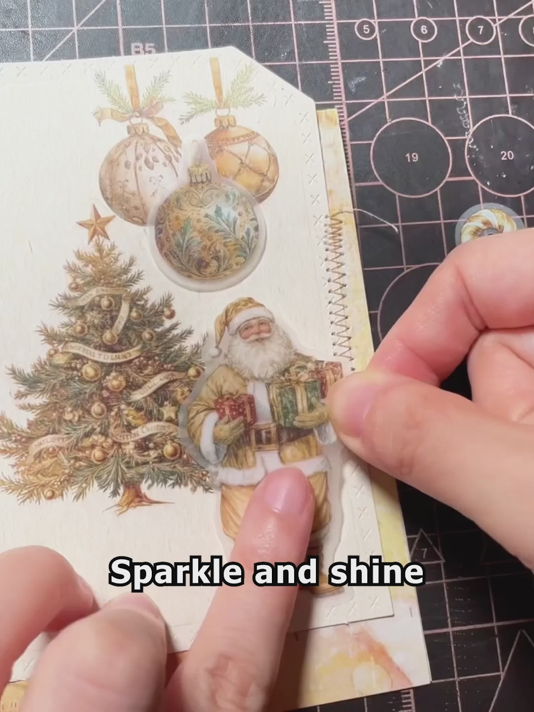 Jilo Gold Christmas Vellum Stickers