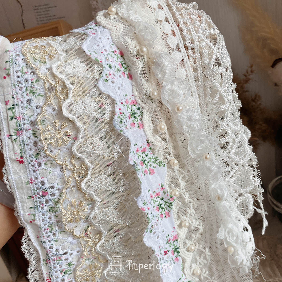 Jogo Premium Wide Floral Lace Pack