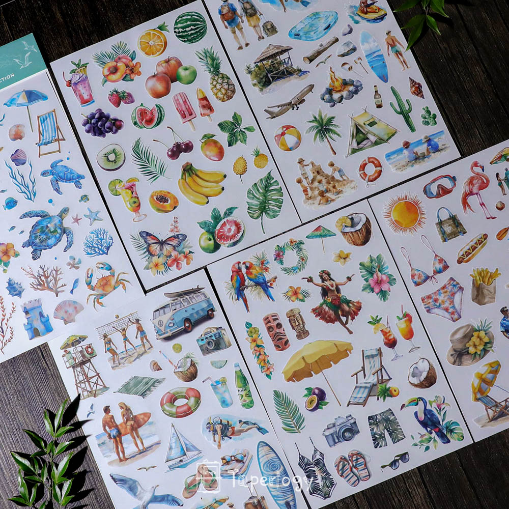 Soli Summer Vacation Rub-on Stickers