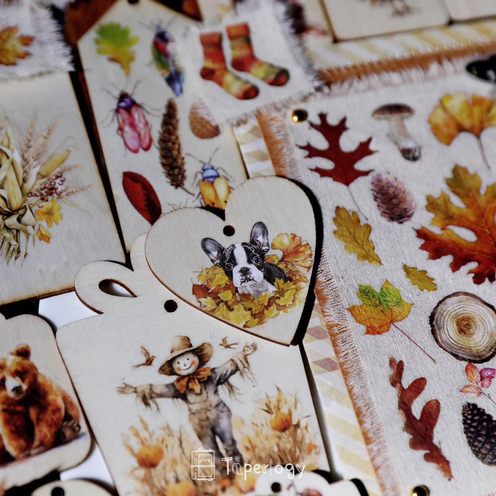 Toli Rustic Fall Rub-on Stickers