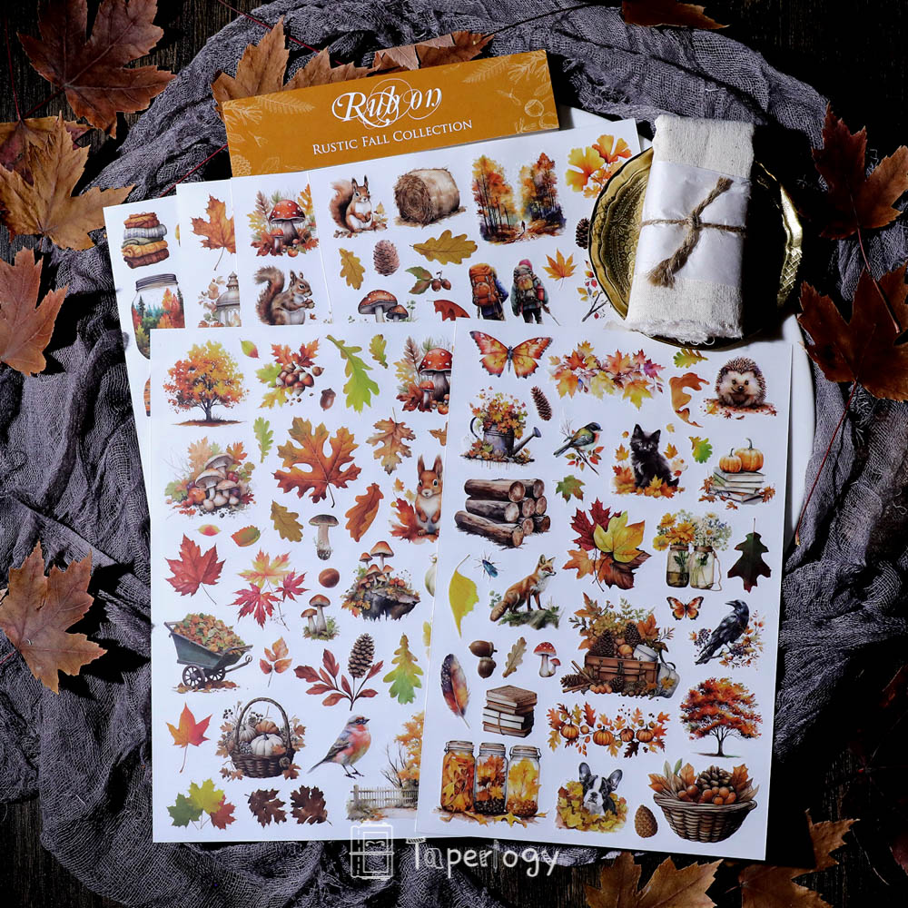 Toli Rustic Fall Rub-on Stickers