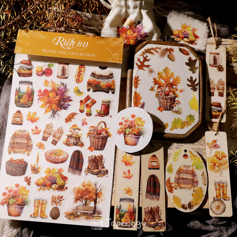 Toli Rustic Fall Rub-on Stickers