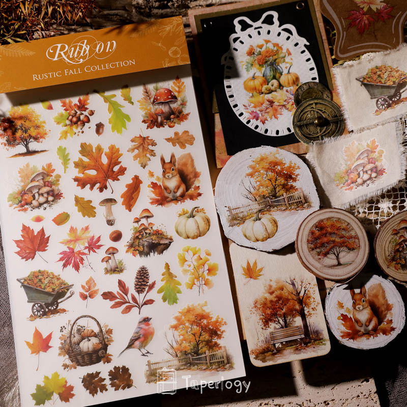 Toli Rustic Fall Rub-on Stickers