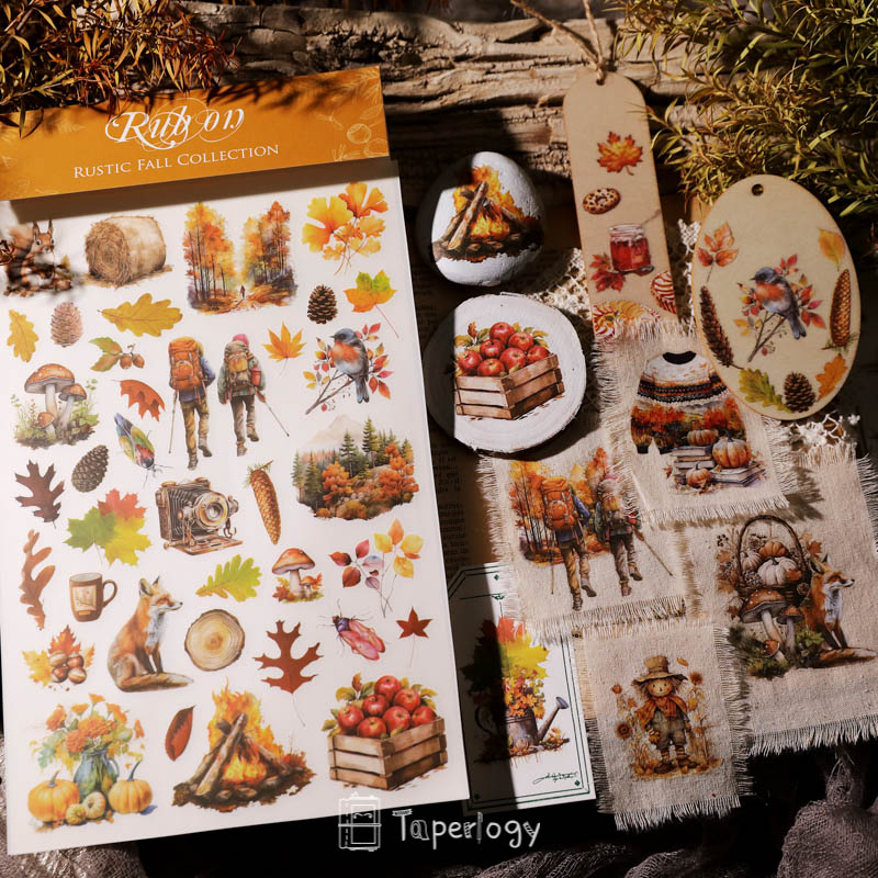 Toli Rustic Fall Rub-on Stickers