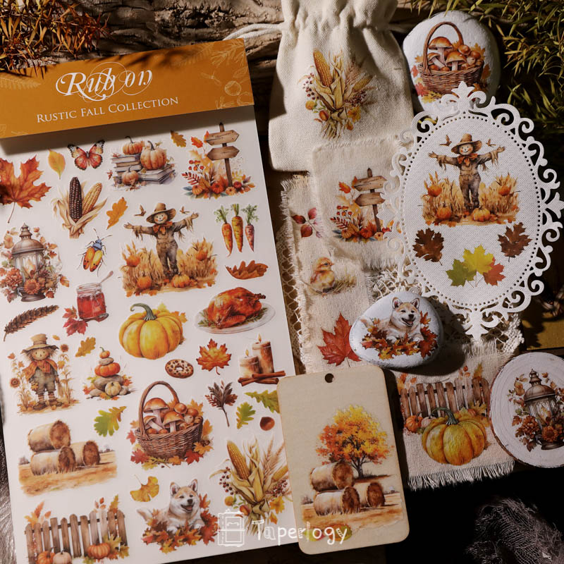 Toli Rustic Fall Rub-on Stickers