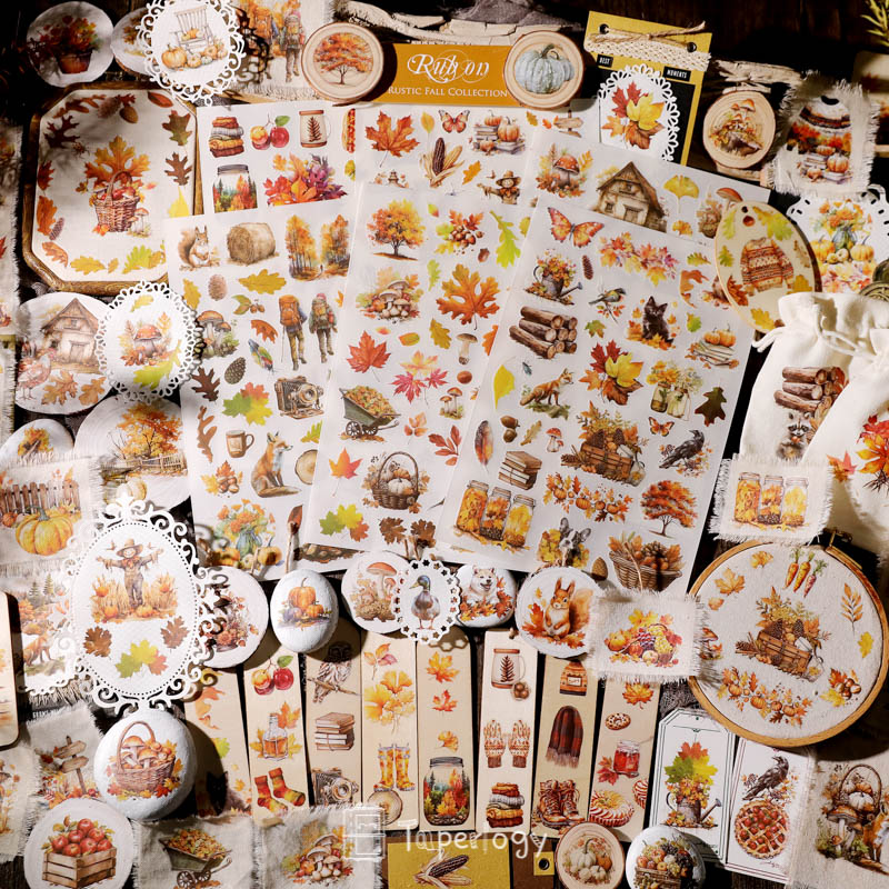 Toli Rustic Fall Rub-on Stickers