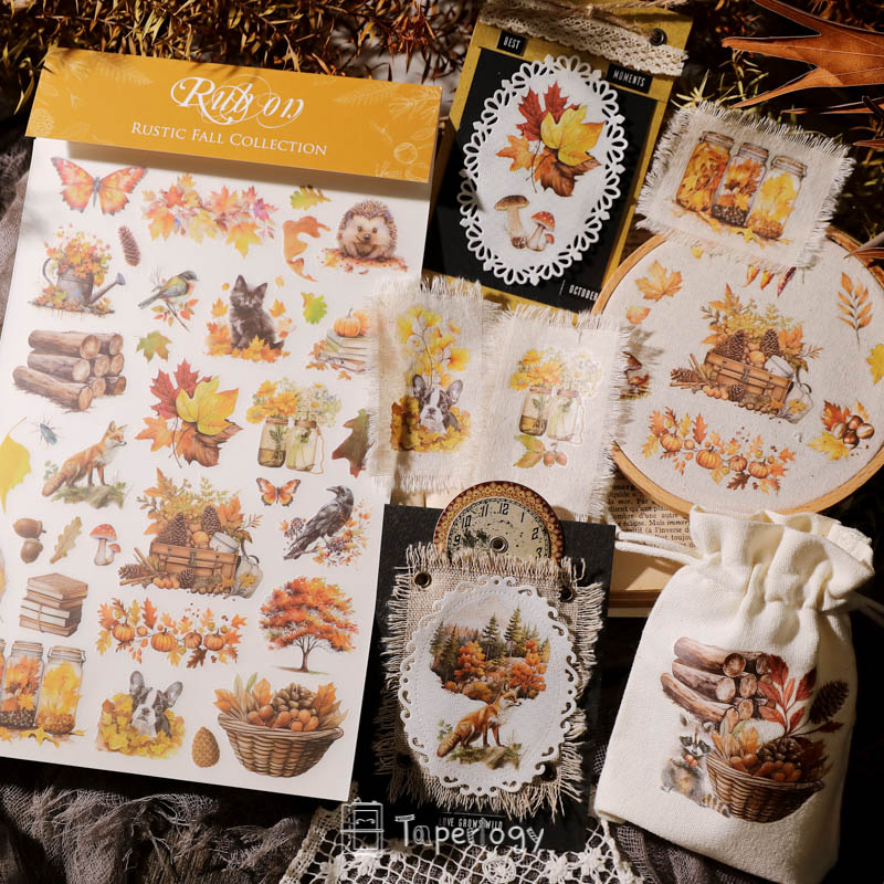 Toli Rustic Fall Rub-on Stickers