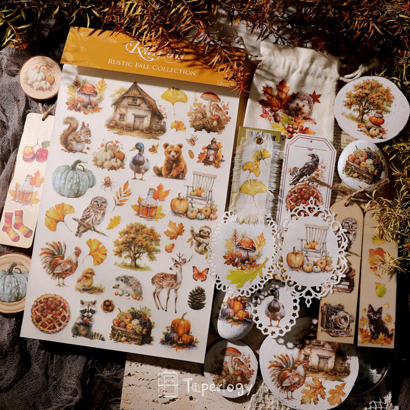Toli Rustic Fall Rub-on Stickers
