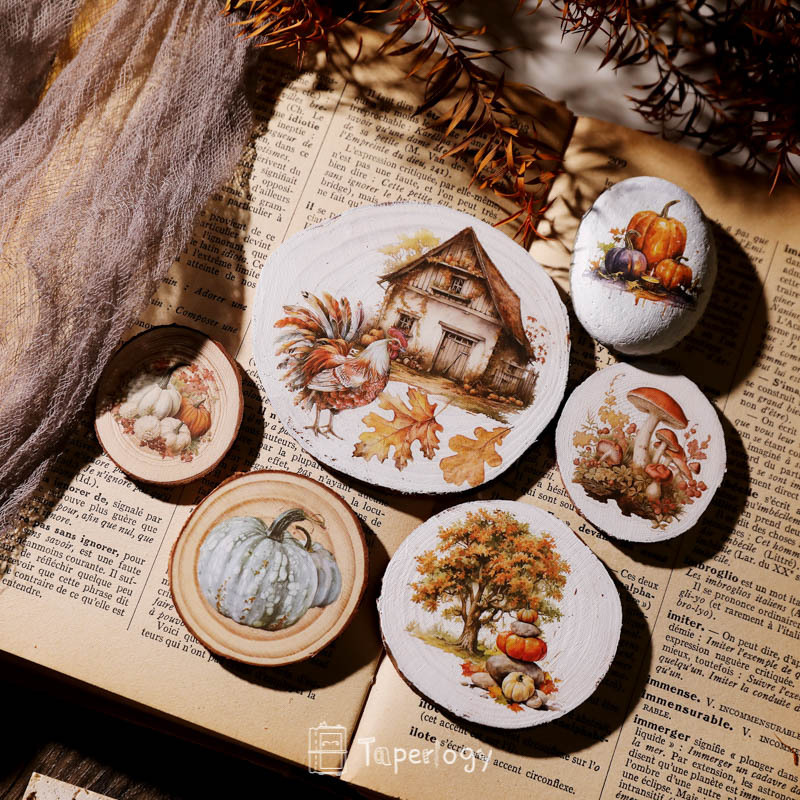 Toli Rustic Fall Rub-on Stickers
