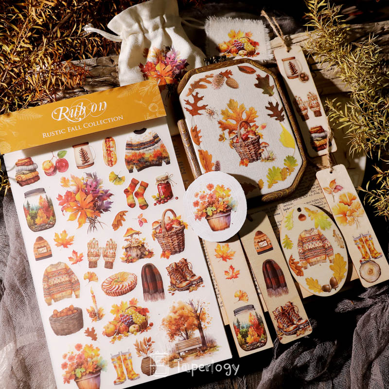 Toli Rustic Fall Rub-on Stickers