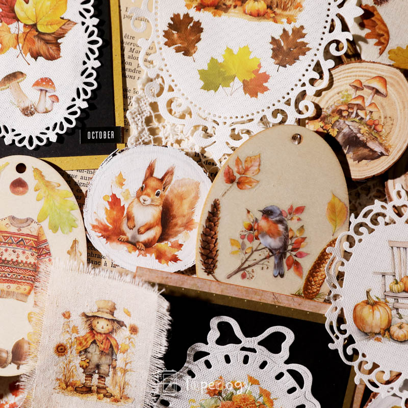 Toli Rustic Fall Rub-on Stickers