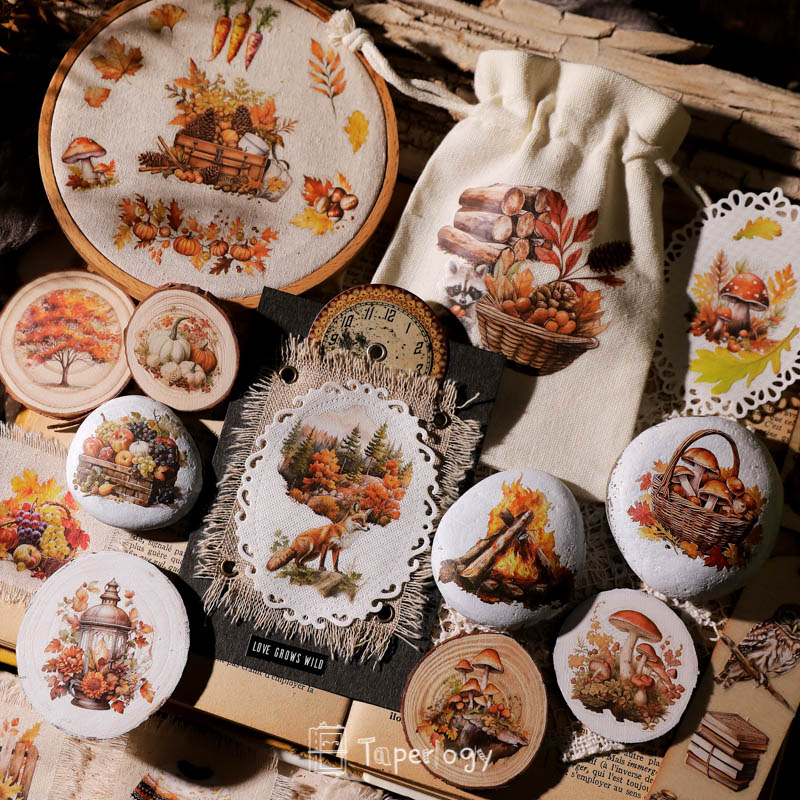 Toli Rustic Fall Rub-on Stickers
