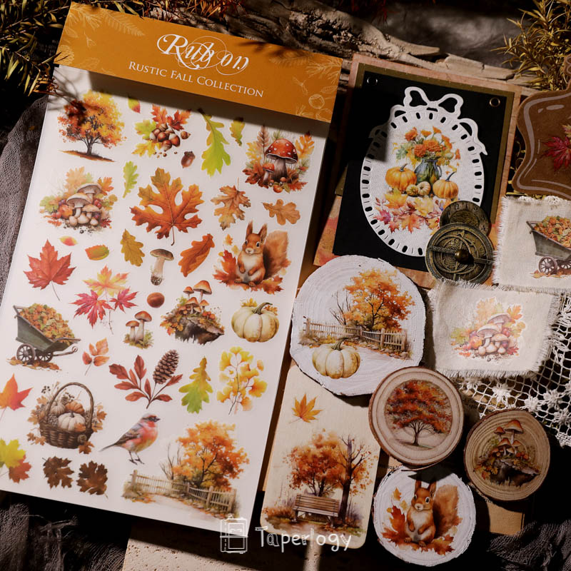 Toli Rustic Fall Rub-on Stickers