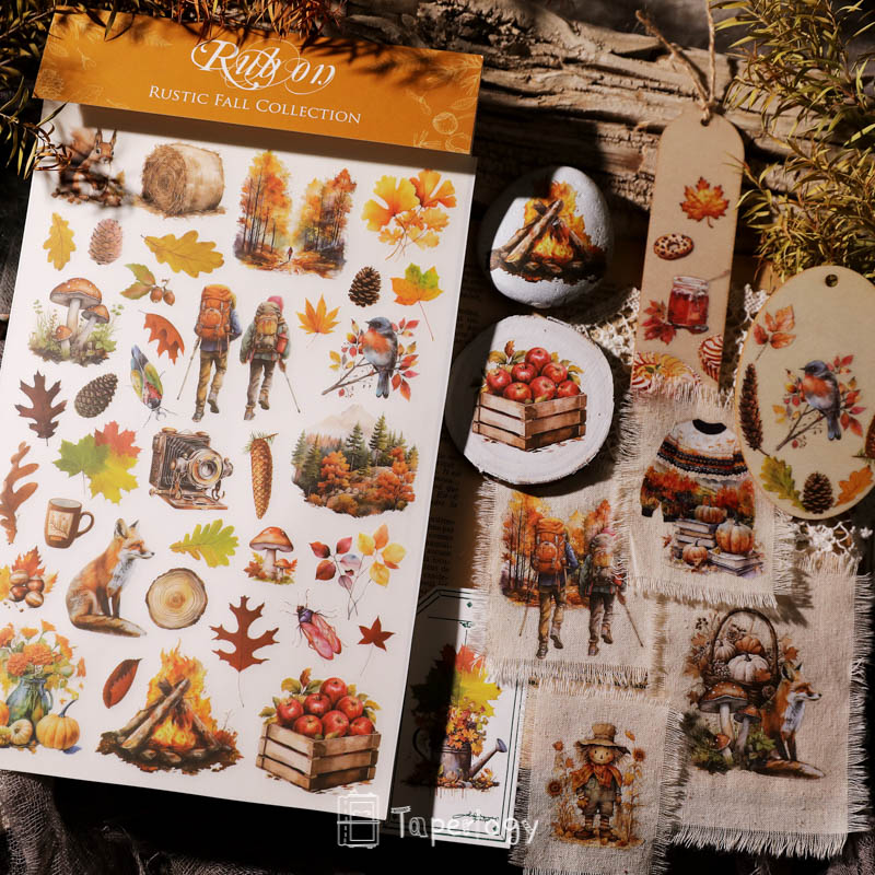 Toli Rustic Fall Rub-on Stickers