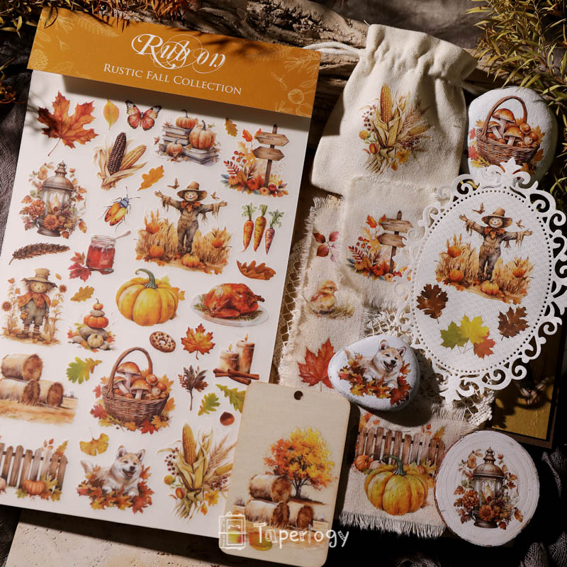 Toli Rustic Fall Rub-on Stickers