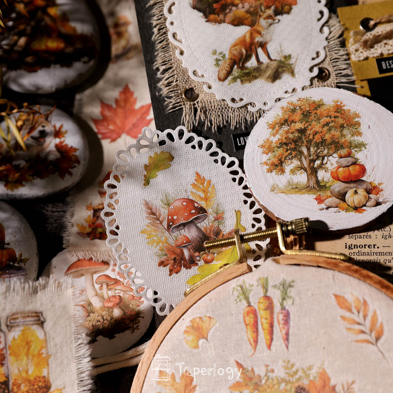 Toli Rustic Fall Rub-on Stickers