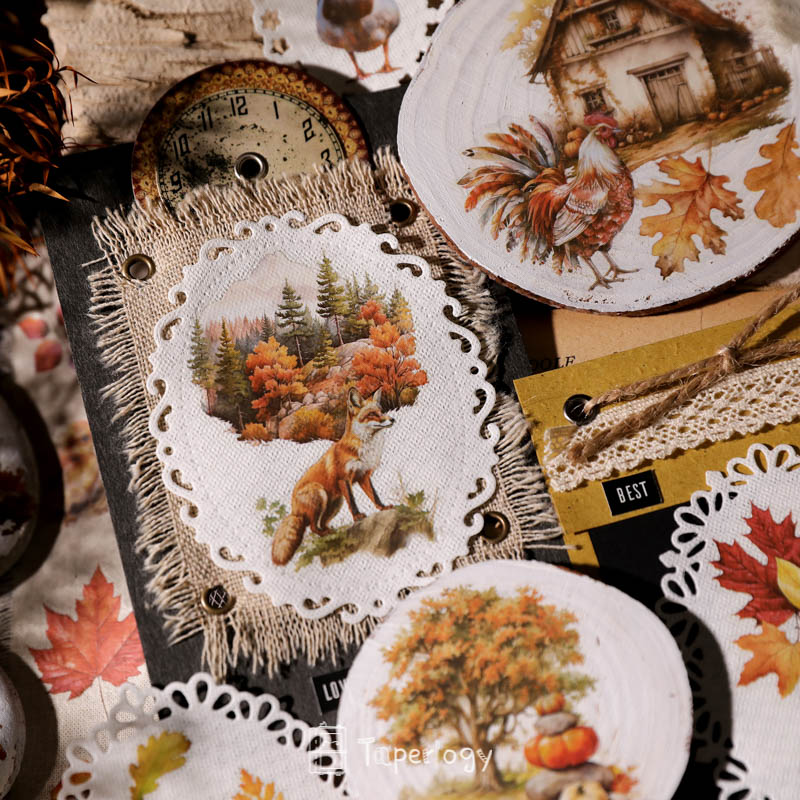Toli Rustic Fall Rub-on Stickers
