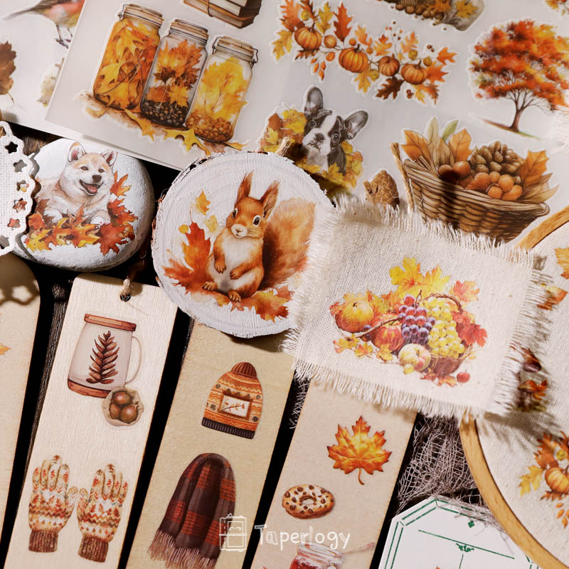 Toli Rustic Fall Rub-on Stickers