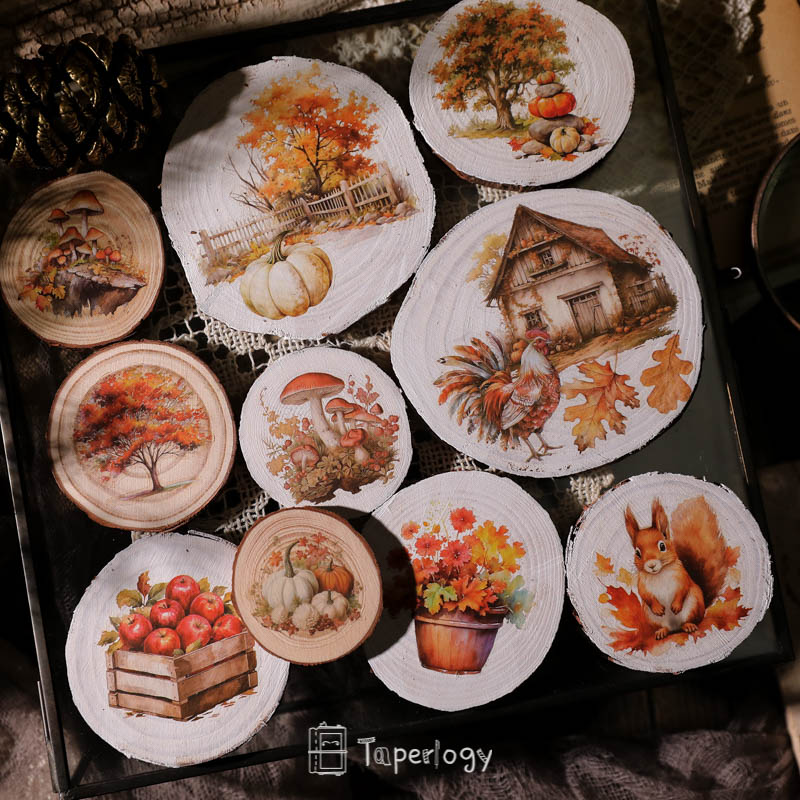 Toli Rustic Fall Rub-on Stickers