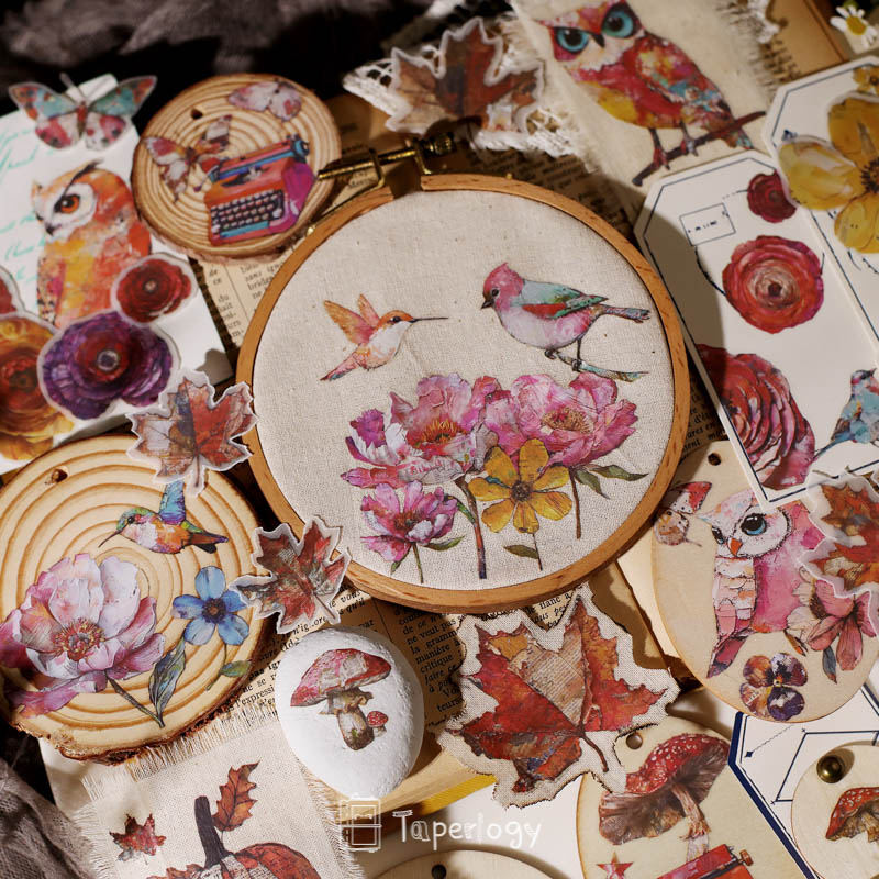 Yomu Whimsical Autumn Rub-on Stickers