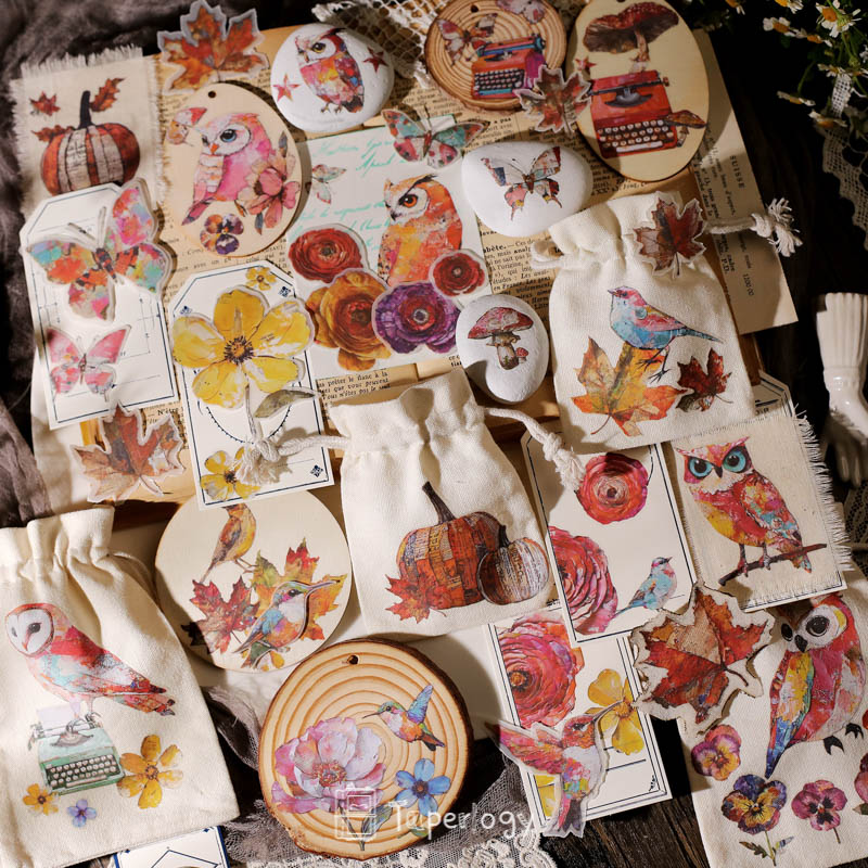 Yomu Whimsical Autumn Rub-on Stickers