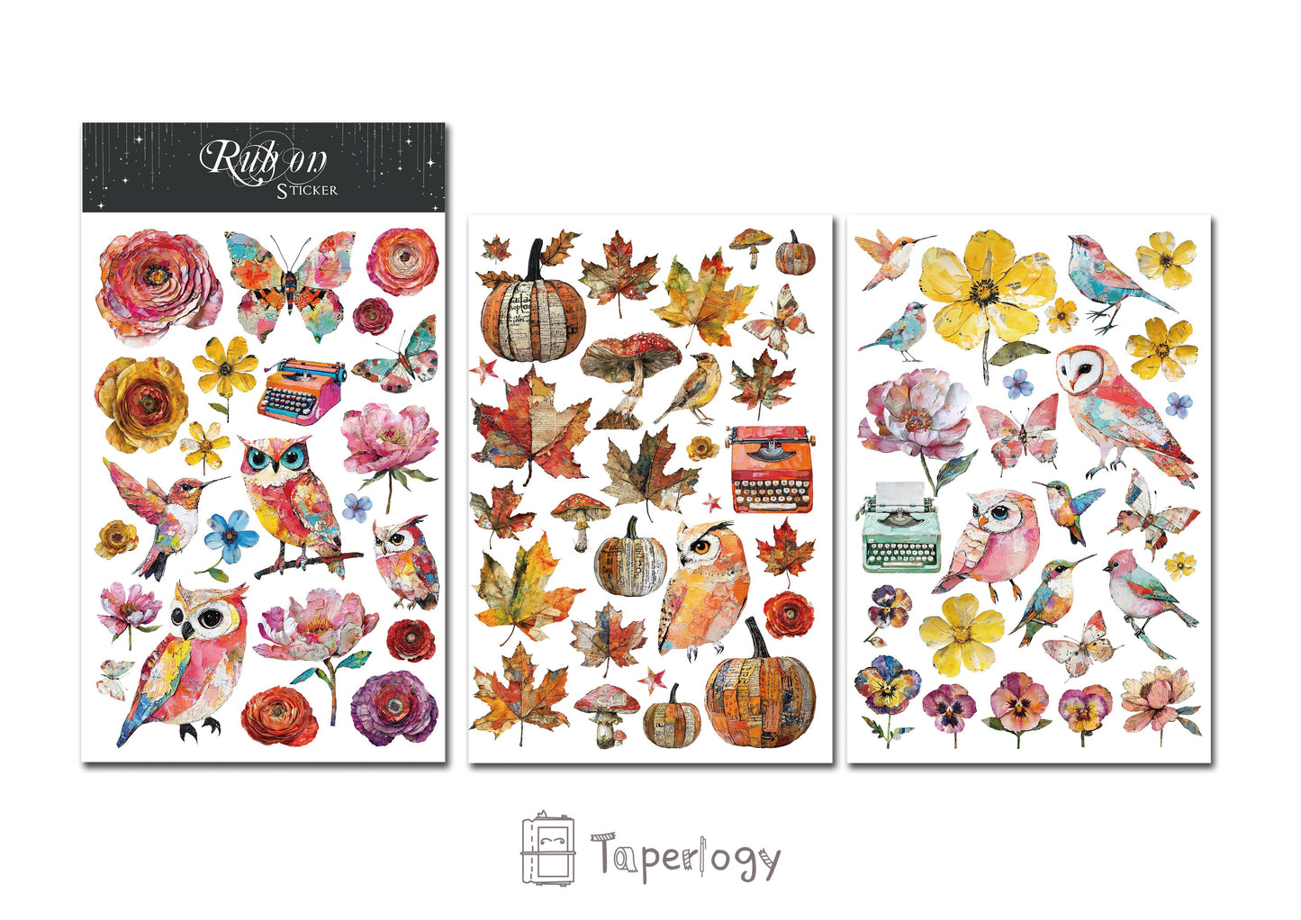 Yomu Whimsical Autumn Rub-on Stickers