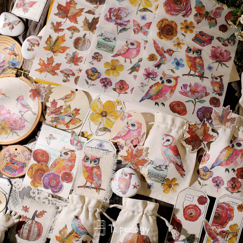 Yomu Whimsical Autumn Rub-on Stickers