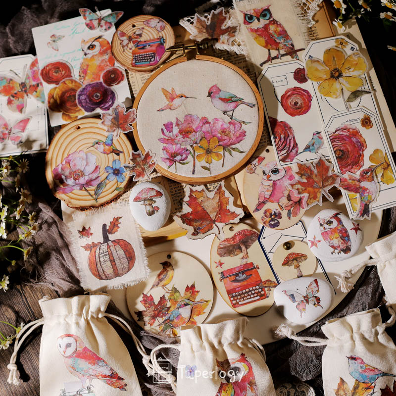 Yomu Whimsical Autumn Rub-on Stickers