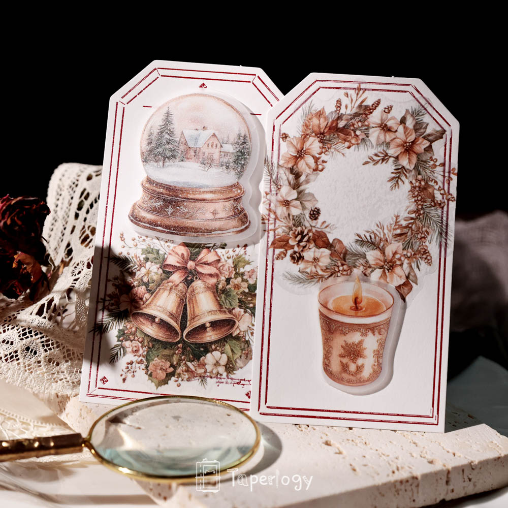 Pilo Rosy Christmas Vellum Stickers