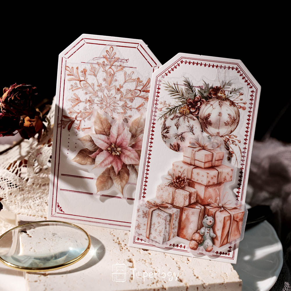 Pilo Rosy Christmas Vellum Stickers