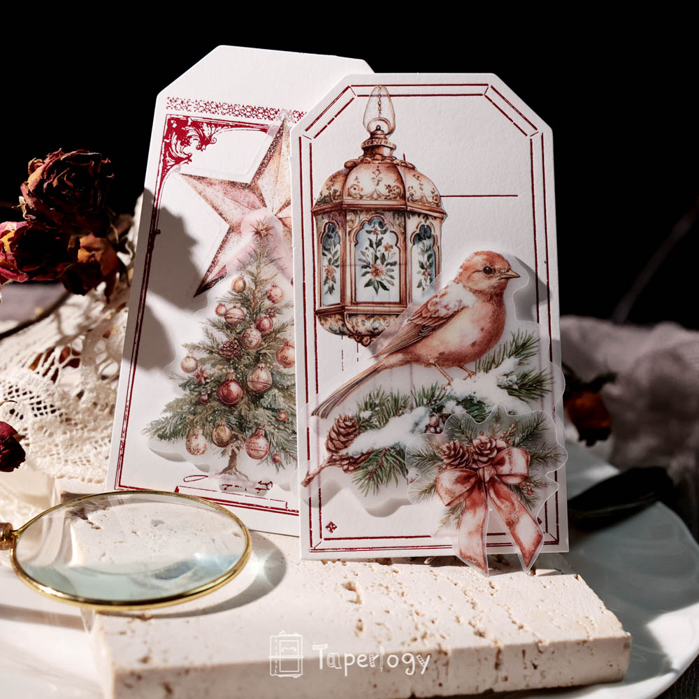 Pilo Rosy Christmas Vellum Stickers