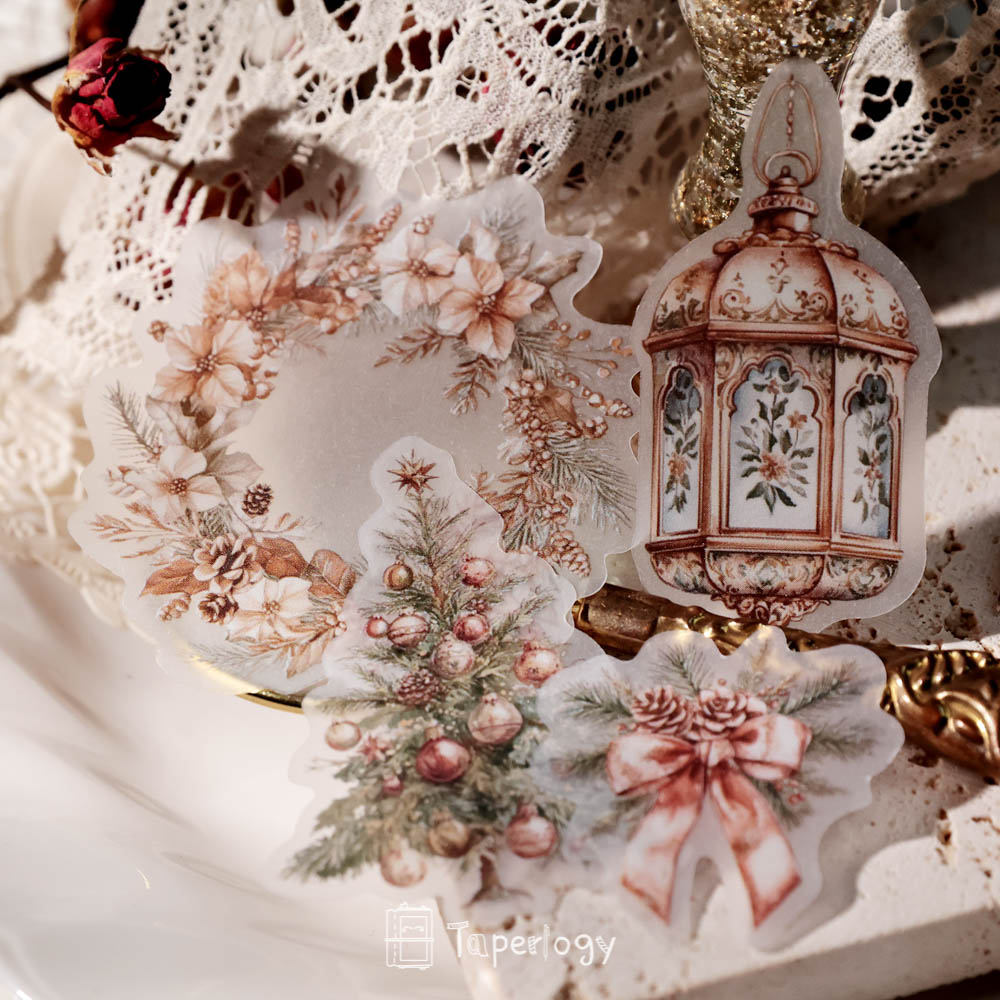 Pilo Rosy Christmas Vellum Stickers