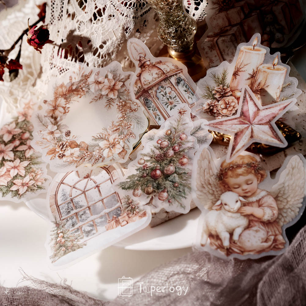 Pilo Rosy Christmas Vellum Stickers