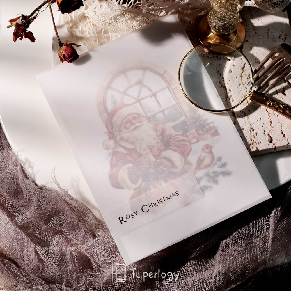 Pilo Rosy Christmas Vellum Stickers