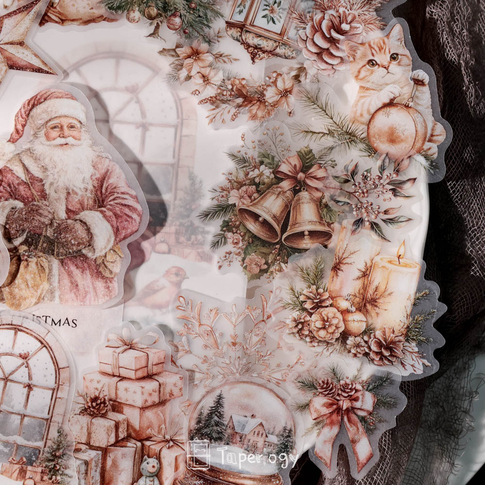Pilo Rosy Christmas Vellum Stickers