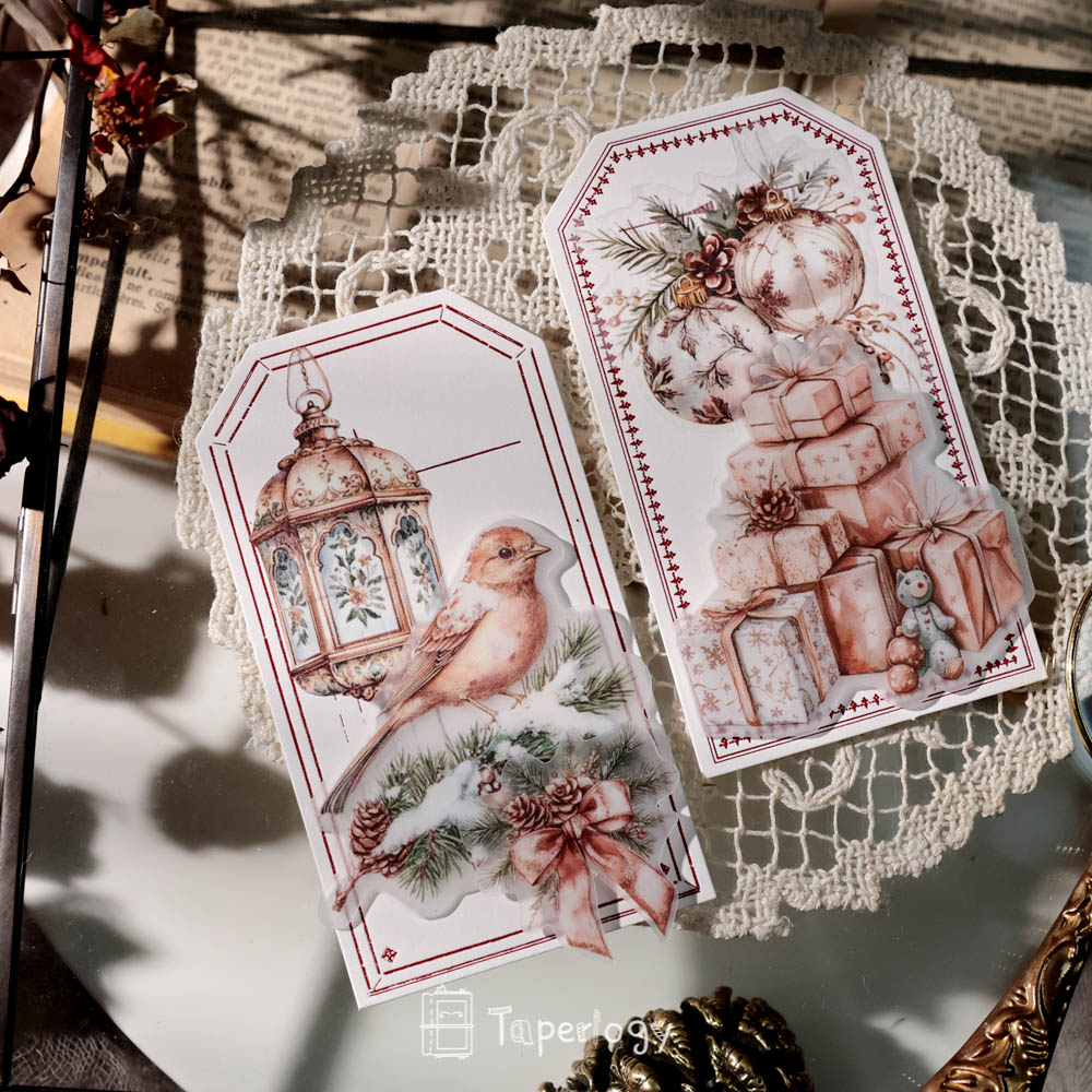 Pilo Rosy Christmas Vellum Stickers