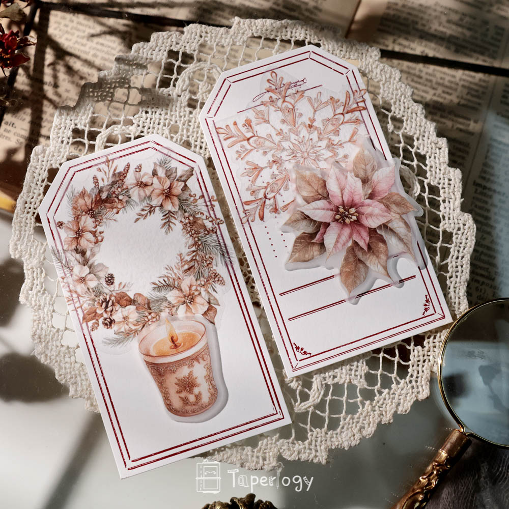 Pilo Rosy Christmas Vellum Stickers