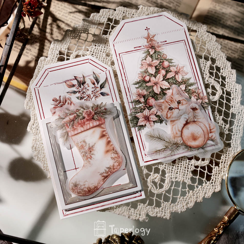 Pilo Rosy Christmas Vellum Stickers