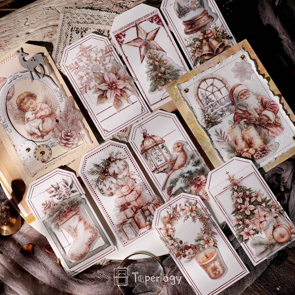 Pilo Rosy Christmas Vellum Stickers
