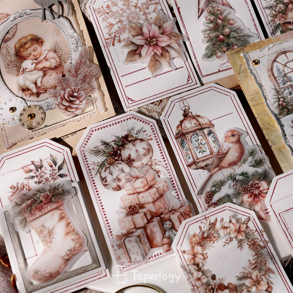 Pilo Rosy Christmas Vellum Stickers