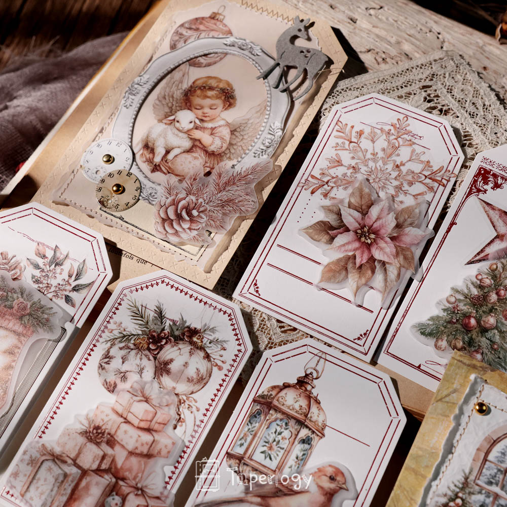 Pilo Rosy Christmas Vellum Stickers