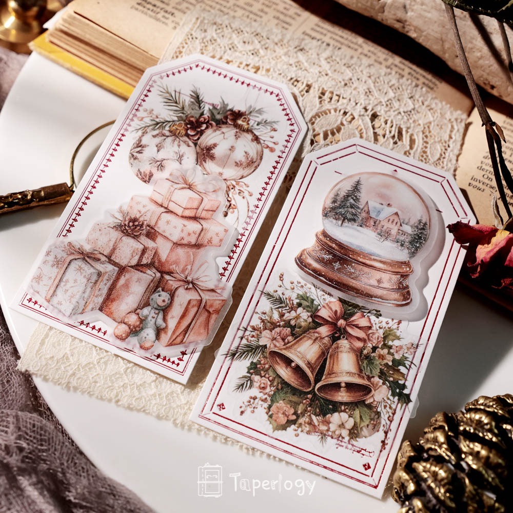 Pilo Rosy Christmas Vellum Stickers