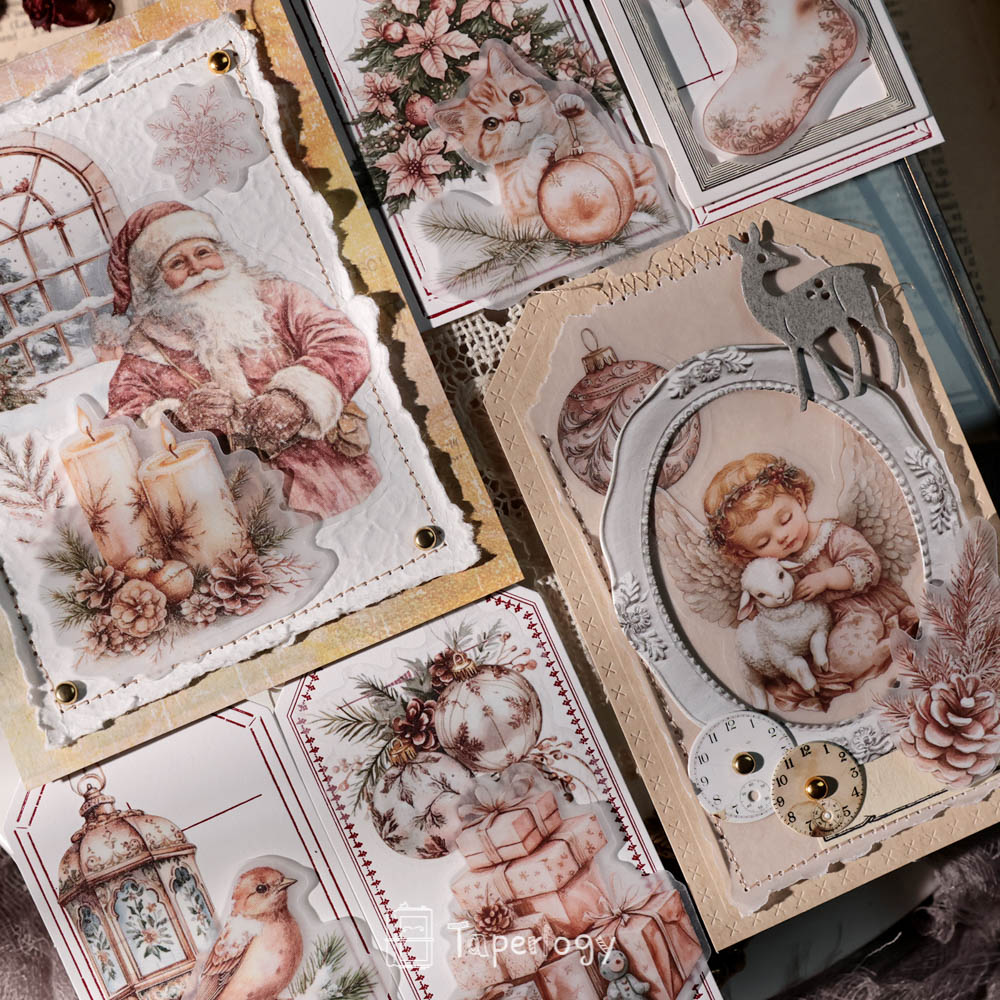 Pilo Rosy Christmas Vellum Stickers