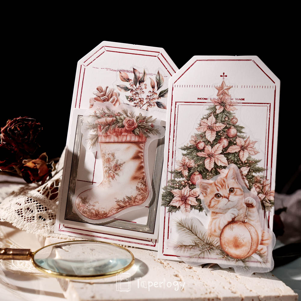 Pilo Rosy Christmas Vellum Stickers