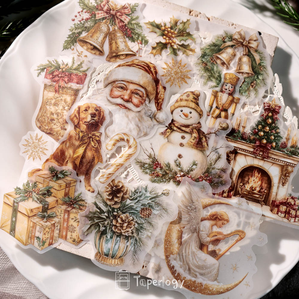Jilo Gold Christmas Vellum Stickers