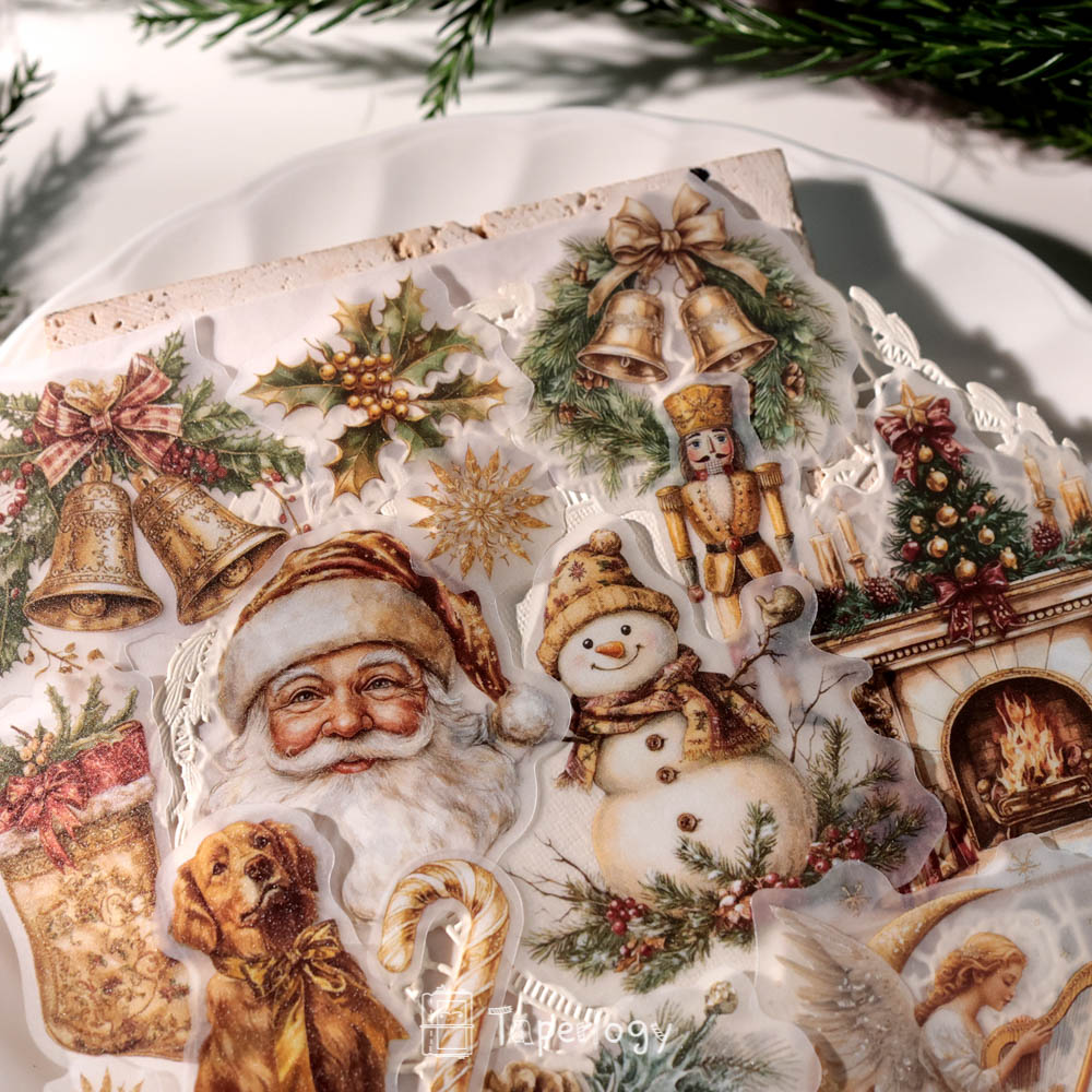 Jilo Gold Christmas Vellum Stickers