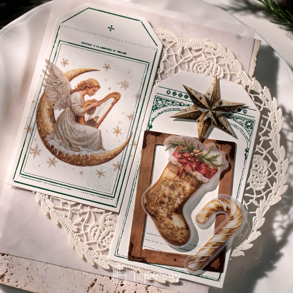 Jilo Gold Christmas Vellum Stickers