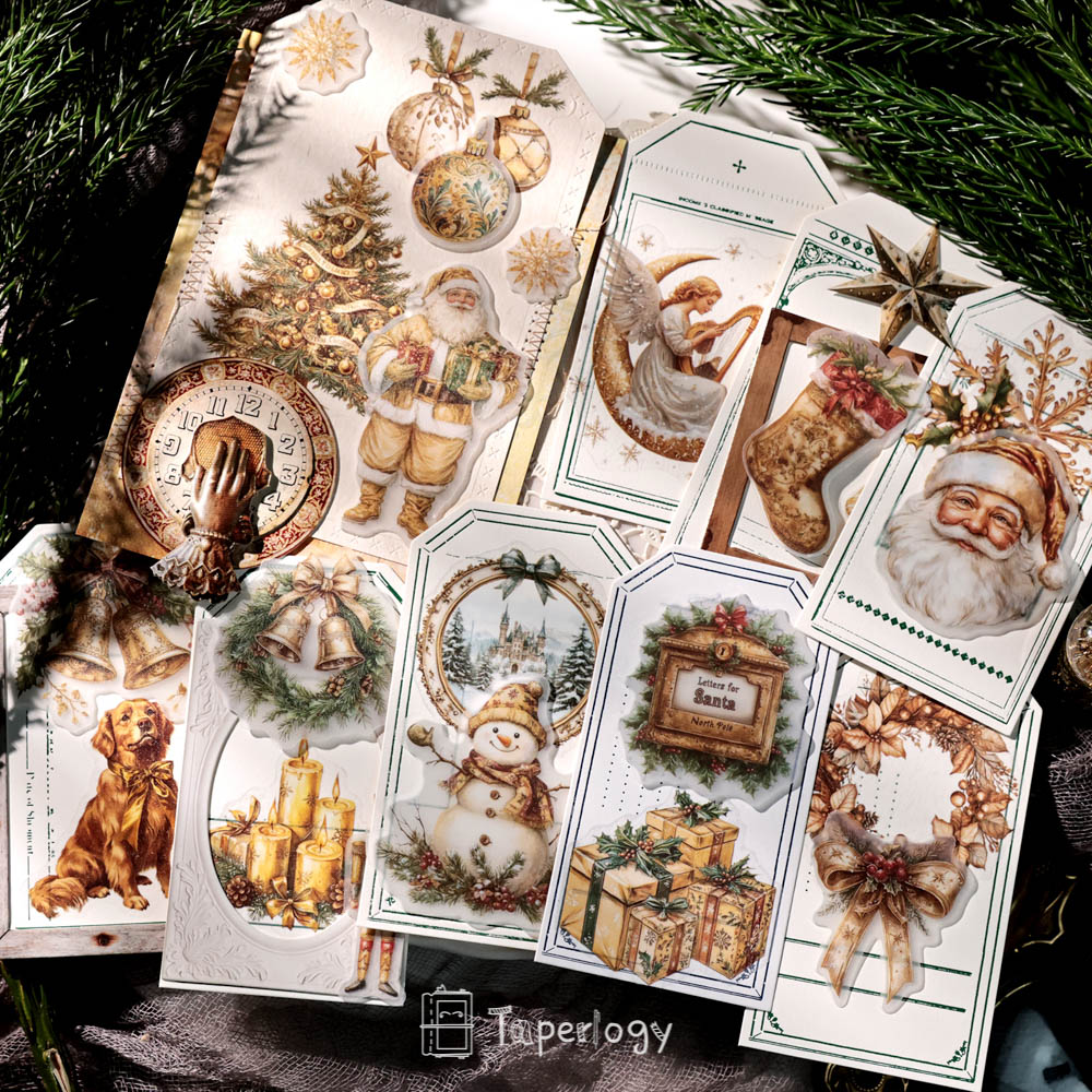 Jilo Gold Christmas Vellum Stickers